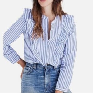Madewell Whitney Stripe Ruffle Blouse
